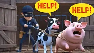 Thief in Old MacDonald's Farm | EP-1 | The Lost Horse & Cow & Goat & Pig Story | 3D Cartoon