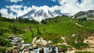 Road Drive to Mount Rainier National Park Seattle, WA 4K