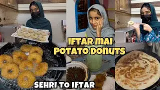 Ramzan Vlog # 03 🤍🥰|| Chicken Potato Donuts banaya 🍩 || Maryam ke Roze mai School khuly hai😭