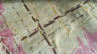 French Art Deco Amber, Chocolate, Coral and Red Handmade Wool Rug BB6789