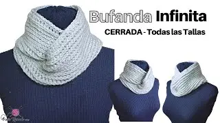 Bufanda INFINITA CERRADA Unisex a Crochet – Tejidos Fáciles Ganchillo