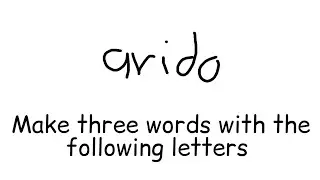 Form three words from on the given alphabets|Geoman puzzles