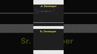 Junior Vs Senior Developer #frontend #webdevelopment #programming #shorts