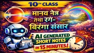 The Human Eye & The Colourful World | Class 10 Science NCERT | One Shot in 15 Minutes | AI Generated