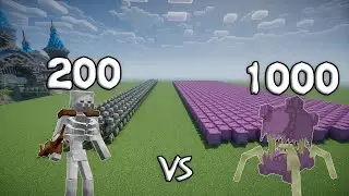 200 Mutant Skeletons Vs 1000 Mutant Shulker |Minecraft|