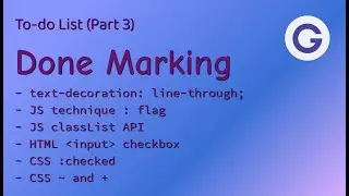 To-do List #3 Done Marking - Learning CSS and JavaScript via mini-projects