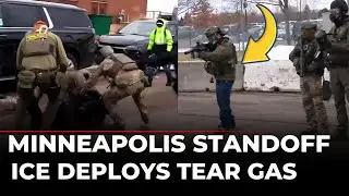 Anti-ICE Demonstrations Chaos at Federal Building | Tear Gas & Arrests | US News | Minneapolis LIVE