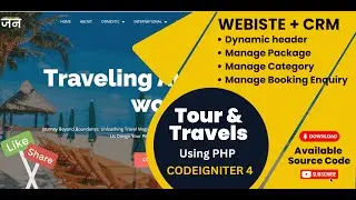 Tour and Travel Website Using PHP Codeigniter 4 || Php Project Source Code || Dcode Materials