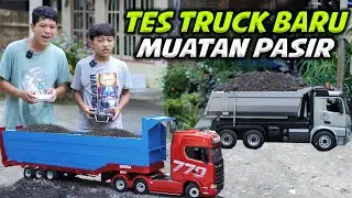 TRUCK DITDIM MUATAN PASIR!! RC SCANIA VS RC MERCEDES BENZ KUAT MANA YA??