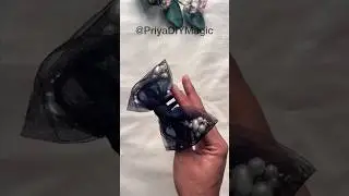DIY Easy Net Pearl Bow Tutorial🎀 | Quick & Stylish Hair Accessory😱 #scrunchies #bow #shorts #viral