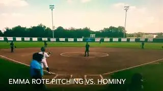 Emma Rote Pitching vs Hominy