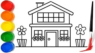 House coloring and drawing for Kids, Toddlers | House Coloring Pages for Kids | Kids Cute Art