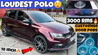 Modified Polo with 18 Inch Alloywheels😲Passionate Red Wrap🔥Sigle LBM 3000 RMS Woofer🔊Worth Rs.8 Lakh