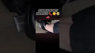 Lady Car Pedal pumping #cardriving #carbrake #pedal #pedalview #highheels #car #blackheels