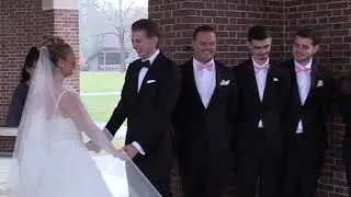Michaela and Griffin Ceremony at the Hall of Springs in Saratoga NY April 5, 2025.