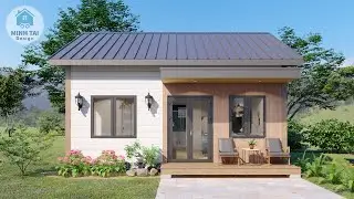 Small House Design 7x7m (23x23ft) | 2 Bedroom House Plans (MTD80)