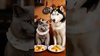 Cat and Dog Mealtime 🐾