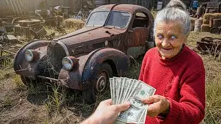 Car Restoration ASMR! Full Rebuild of Bugatti Atlantic 1932 from Abandoned Condition to Looking New