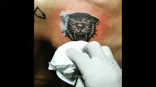 PANTHER HEAD TATTOO by UCOX TATTOS | Yogyakarta - Indonesia #shorts
