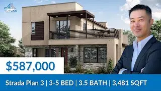 План Strada 3, 587&nbsp;000 долларов | 3481 кв. фут | 3&ndash;5 спален, 3,5 ванных комнаты | Tri Pointe Homes, Лас-Вегас