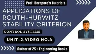 APPLICATION OF ROUTH CRITERION (SOLVED PROBLEMS)