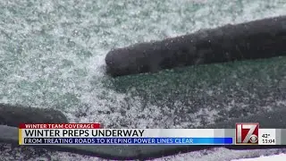 Winter preparations underway in Raleigh