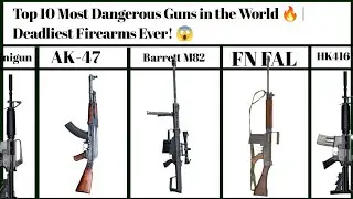 Top 10 Most Dangerous Guns in the World 🔥 | Deadliest Firearms Ever! 😱 || Comparison video