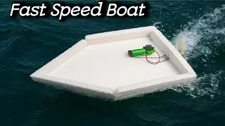 How to Make Boat using Thermocol at Home | dc motor boat |