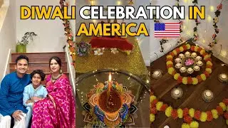 Diwali Celebration Vlog | Diwali Decoration, Rangoli & Fireworks | Diwali Celebration In America 🇺🇸