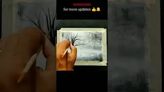 Red tree painting for beginners #art #painting #easy #shorts #satisfying #poster #canvas #nature