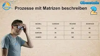 Prozesse mit Matrizen beschreiben - Bedarfsmatrix und &Uuml;bergangsmatrix - Gymnasium &Uuml;bung 2
