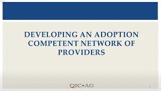 Developing an Adoption Competent Network of Providers (audio description)