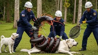 Giant Centipede Attacks Dog While Puppy Waits in Fear | Brave Rescuers Save Dog