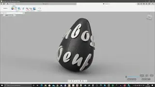 Fusion 360 - Emboss sur un Oeuf ... autre m&eacute;thode + C&ocirc;ne dans Sheet Metal