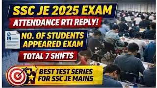 SSC JE PRE 2025 EXAM ATTENDANCE|SSC JE PRE 2025 ATTENDANCE RTI REPLY|SSC JE 2025 CIVIL EXAM GIVEN?