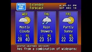 WeatherStar4000+ Northeast Ohio - Youngstown, OH 12/13-12/14