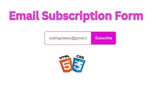 How to Create an Email Subscription Form with HTML & CSS | Step-by-Step Tutorial