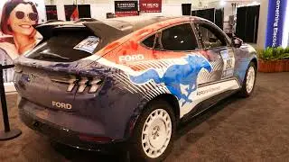 Custom Ford Mustang Mach-E Electric Race Car # 202 At SEMA 2023 Las Vegas Nevada