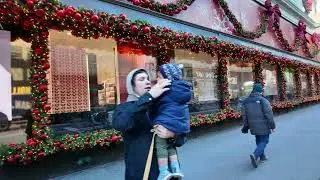 MACY'S Herald Square Decorations Christmas Eve 2025. ASMR, Ambient Sound, No Talking