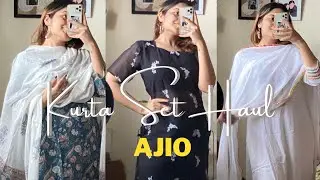 AJIO KURTI SET HAUL | *TRY ON HAUL* | Festival edition||