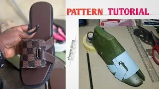 How to create pattern for this ladies trendy slide slippers #diy #beginners #shoemaking
