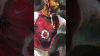 Oil Painting Details of a Soccer Legend