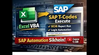 Excel VBA se SAP T-Codes Execute Karein | SAP GUI Automation (Hindi-Urdu) | Course 1/28