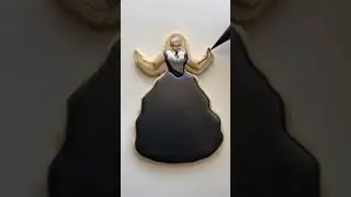 Turning Cardi B&rsquo;s Met Gala look into a decorated cookie🖤 everything linked in my bio💖 #cardib