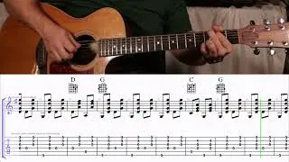 How to Play the Chords to Low and Lonely by Hank Williams and Roy Acuff on Guitar with TAB