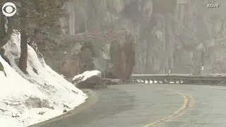 Crews detonate cabin-sized rock that was blocking California highway