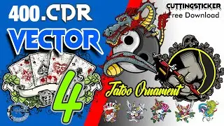 400 VECTOR Format CDR File Mentahan PART 4 #digitalprinting #vector #cuttingsticker #sablon