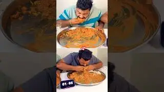 #eating BUTTER CHICKEN RICE NAAN vs #chicken TIKKA BIRYANI ROTI #challenge 😱🔥 #shorts #indianfood