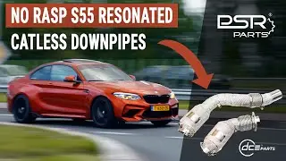 NO Rasp Catless Downpipes! S55 DCE Catless Resonated Downpipes & Equal Length Midpipe LOUD SOUND
