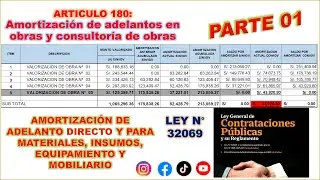 ✅ Ley N° 32069: AMORTIZACIÓN ADELANTO DE MATERIALES Y ADELANTO DIRECTO (RESUMEN)